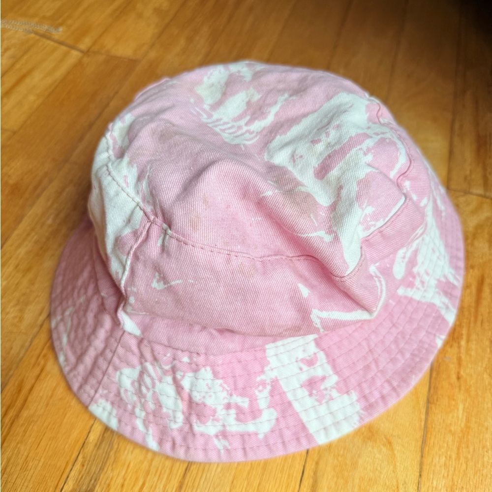 Pink and White Bucket Hat